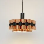 Copper lamp designed by Werner Schou for Coronell Elektro, 1970s