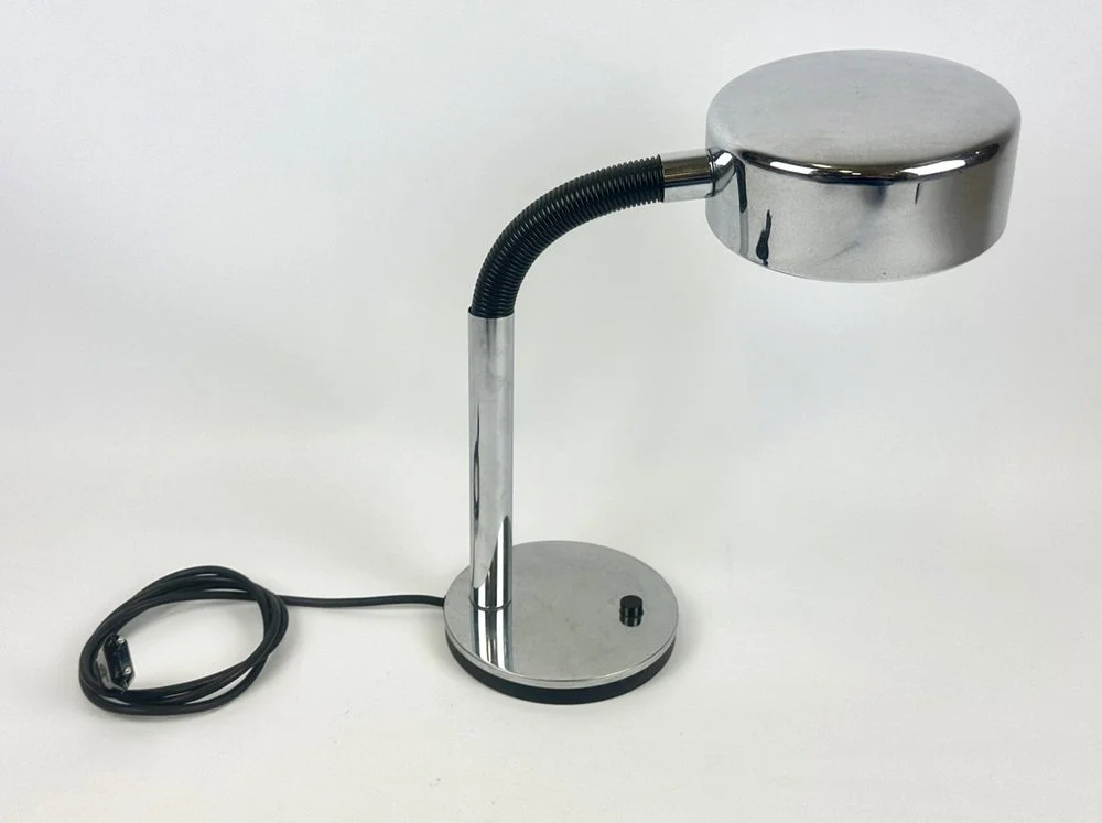 Chrome-plated vintage lamp, Hustadt Leuchten, Germany, 1960s