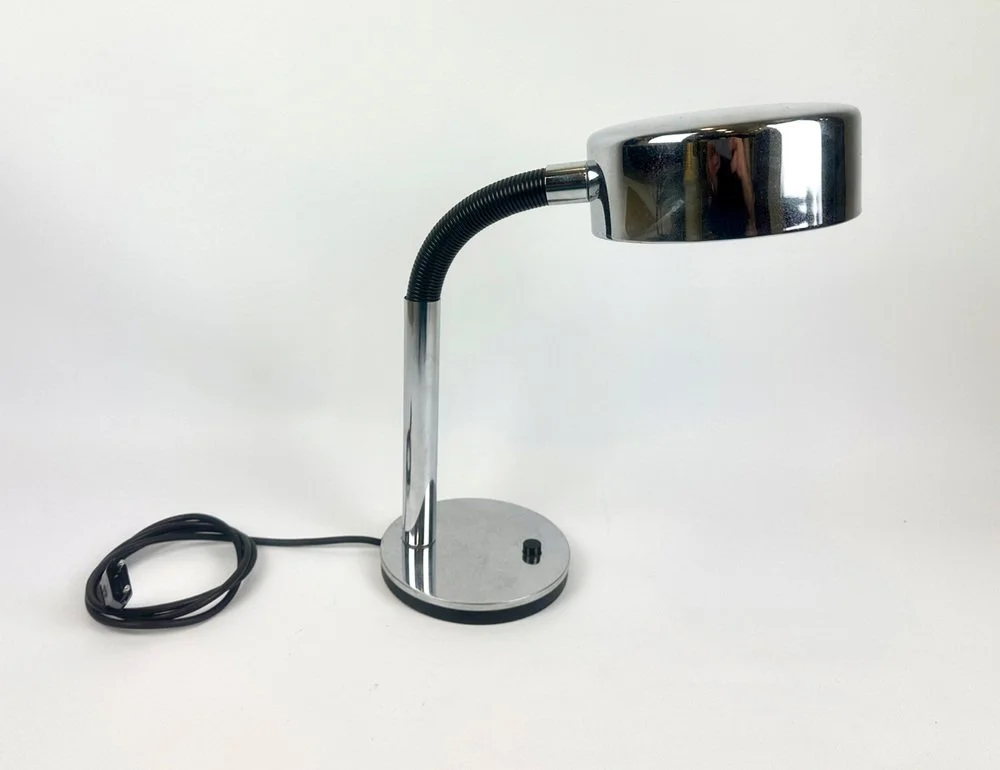 Chrome-plated vintage lamp, Hustadt Leuchten, Germany, 1960s