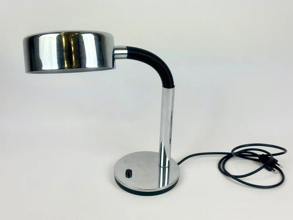 Chrome-plated vintage lamp, Hustadt Leuchten, Germany, 1960s
