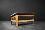 Vintage two-seater leather sofa, Denmark, 1970s