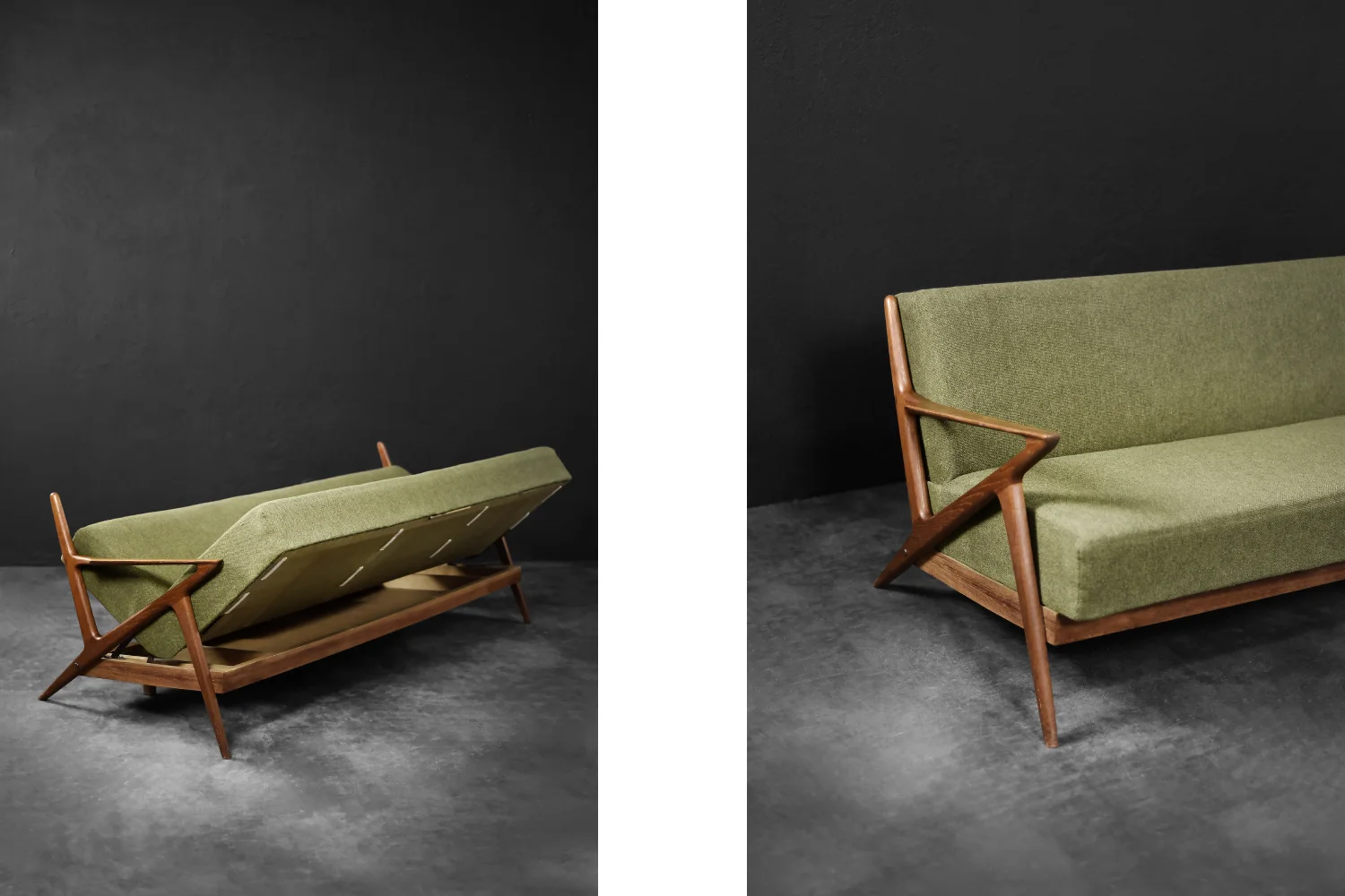 Rozkładana trzyosobowa Z Sofa, proj. Poul Jensen dla Selig Furniture, Dania, lata 50