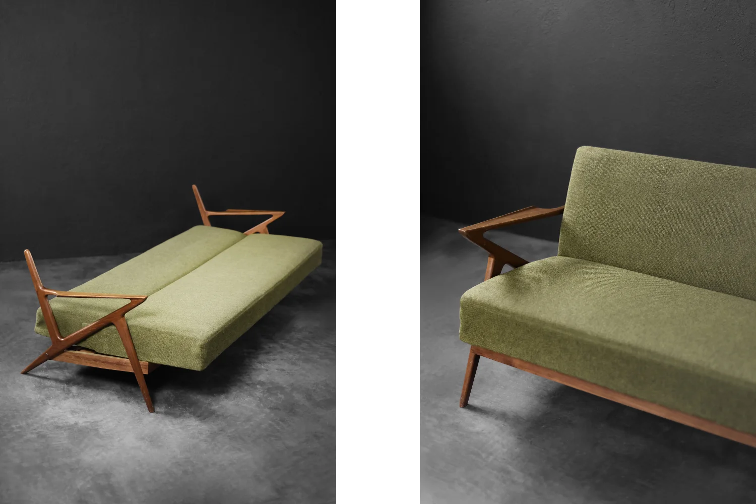 Rozkładana trzyosobowa Z Sofa, proj. Poul Jensen dla Selig Furniture, Dania, lata 50