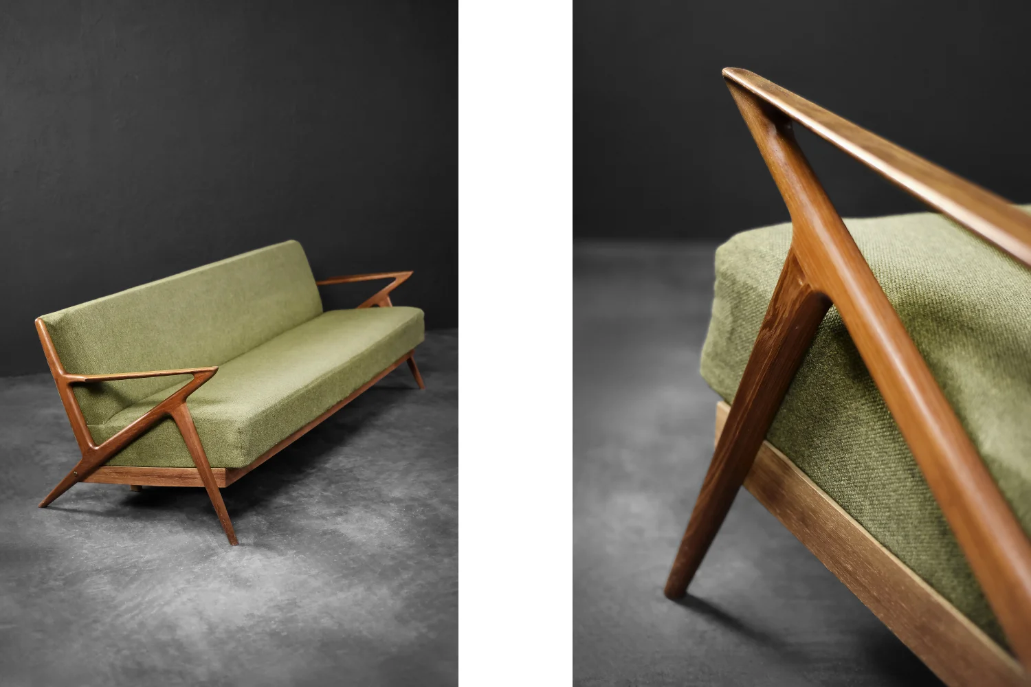 Rozkładana trzyosobowa Z Sofa, proj. Poul Jensen dla Selig Furniture, Dania, lata 50