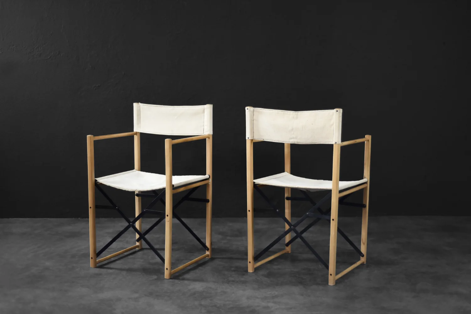 Pair of Safari Director's Chairs, Scandinavia, 1960s