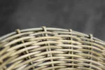 Round woven bamboo armchair, Germany, 1960s