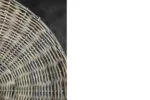 Round woven bamboo armchair, Germany, 1960s