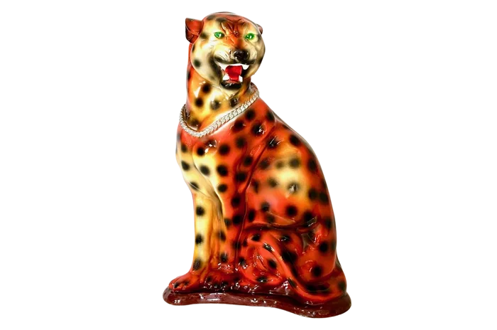 Large Leopard Figurine, Italy, 1970s