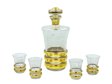 Liqueur set, Borocrystal, Bohemia, Czechoslovakia, 1950s