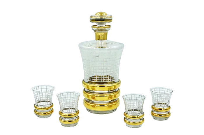 Liqueur set, Borocrystal, Bohemia, Czechoslovakia, 1950s