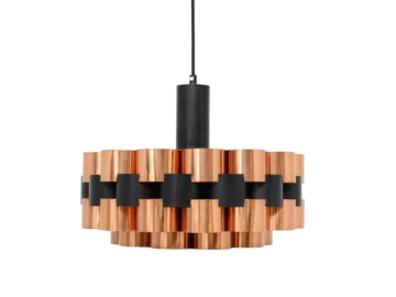 Copper lamp designed by Werner Schou for Coronell Elektro, 1970s