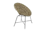 Round woven bamboo armchair, Germany, 1960s