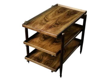 Rosewood bar trolley on casters, model Ph23/2, designed by Poul Hundevad, Denmark, 1960s