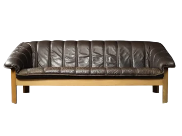 Trzyosobowa sofa skórzana vintage, Dania, lata 70
