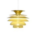 Gold vintage lamp, Denmark, 1970s