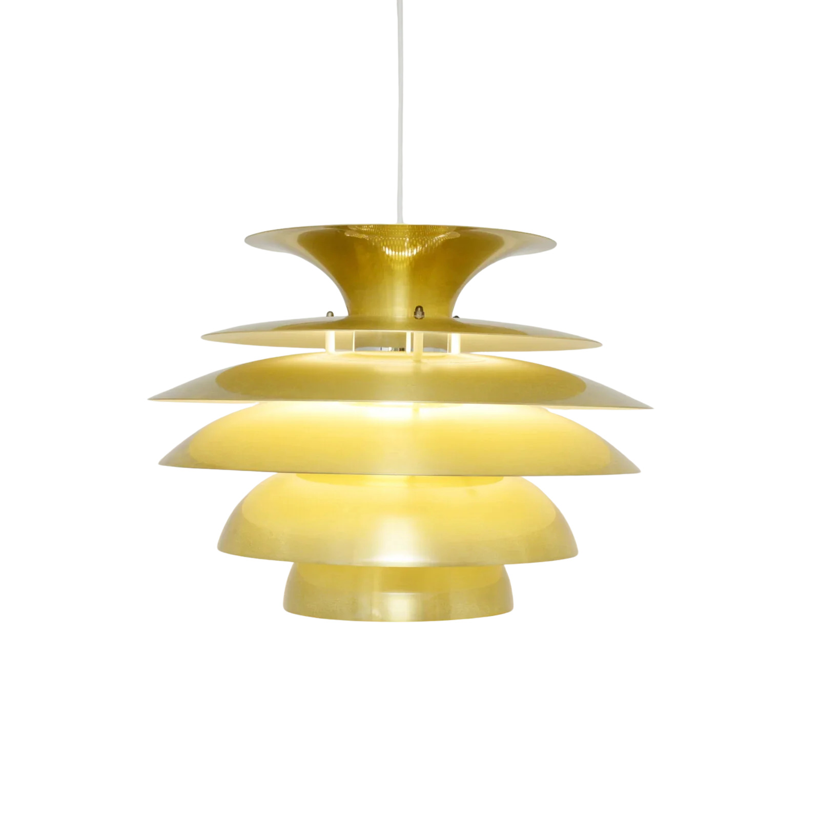 Gold vintage lamp, Denmark, 1970s