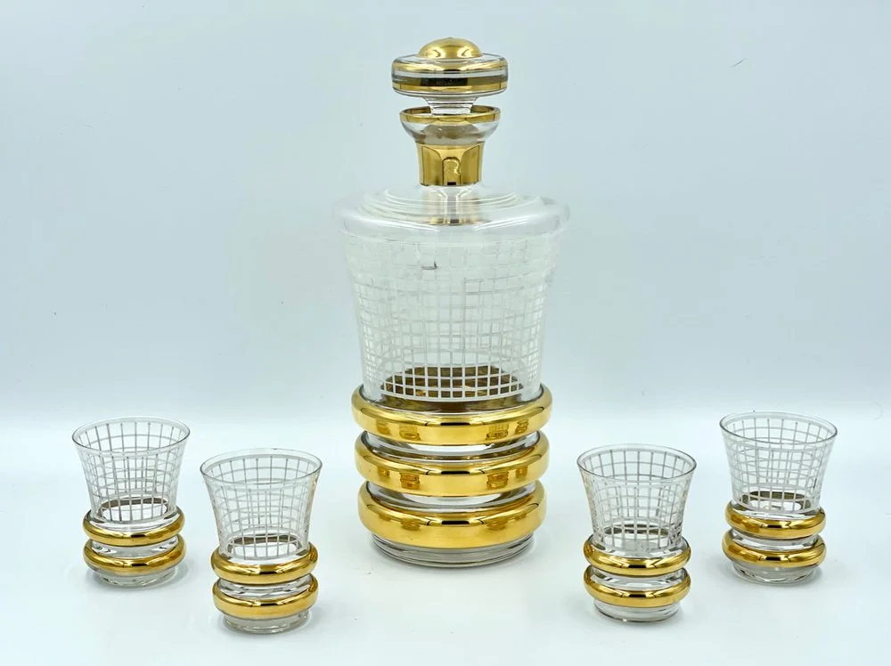 Liqueur set, Borocrystal, Bohemia, Czechoslovakia, 1950s
