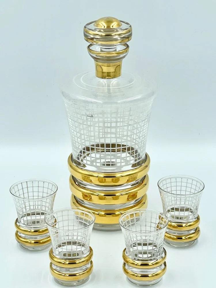 Liqueur set, Borocrystal, Bohemia, Czechoslovakia, 1950s