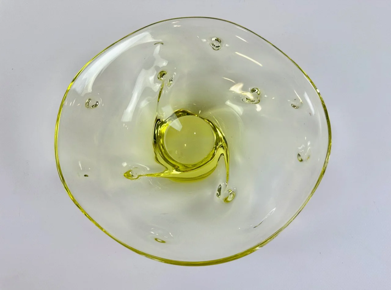 Glass bowl designed by Josef Hospodka, Sklárna Chřibská, Czechoslovakia, 1960s