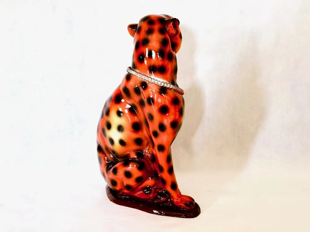 Large Leopard Figurine, Italy, 1970s