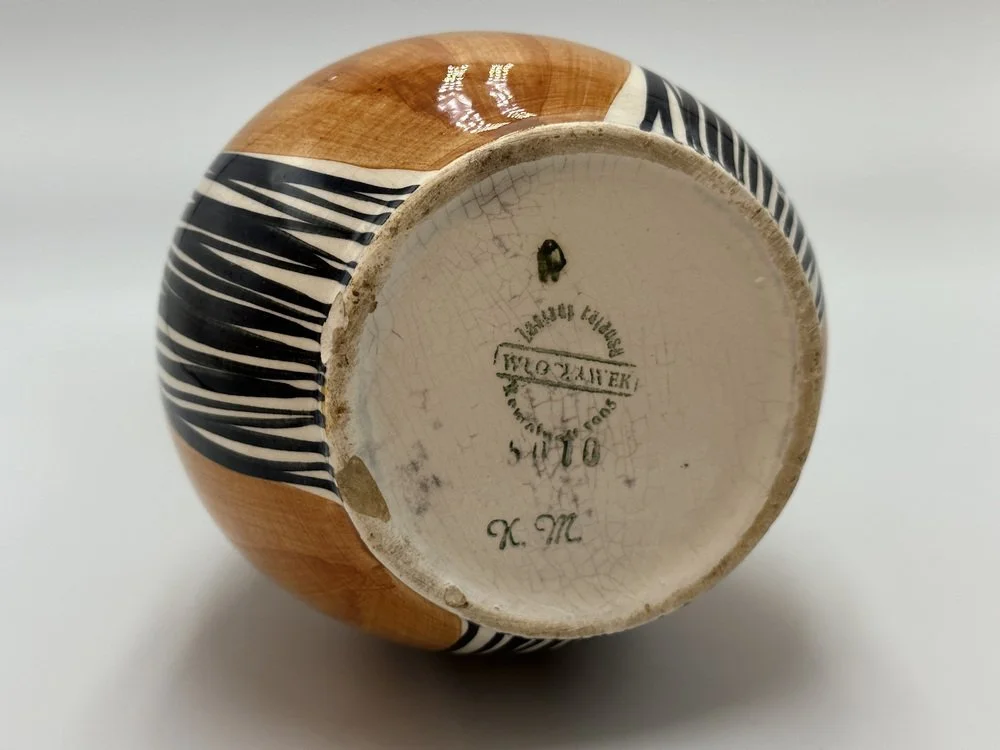 Vase, model no. 244, designed by Wit Płażewski, Zakłady Fajansu „Włocławek”, PRL, 1960s