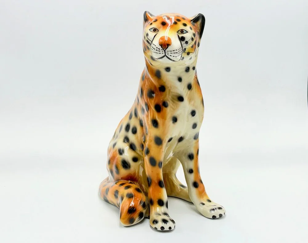 Ceramic leopard, Italy, 1970s