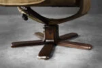 Lounge swivel armchair with footstool, Denmark, 1960s