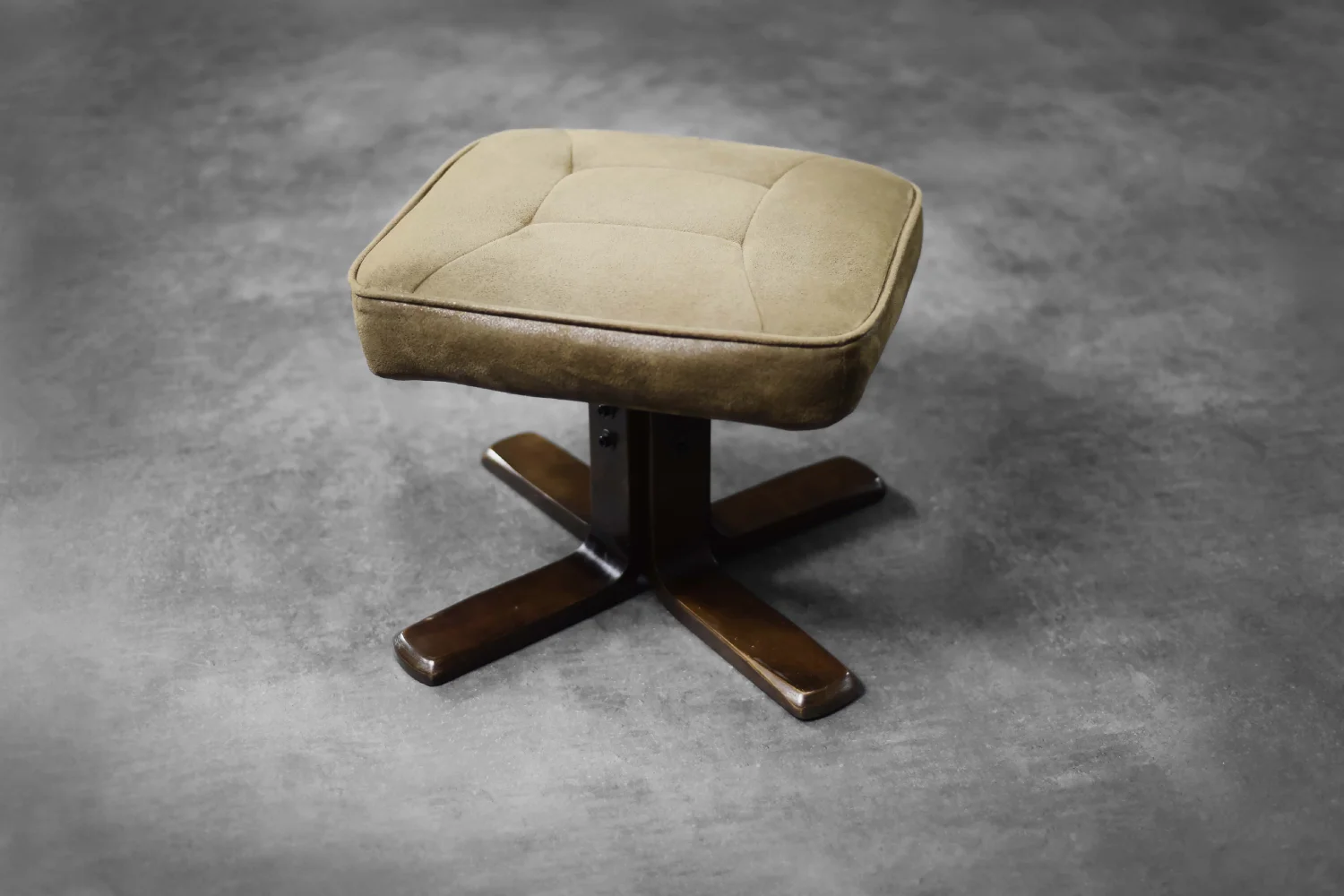 Lounge swivel armchair with footstool, Denmark, 1960s