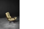 Leather swivel armchair, designed by Eugen Schmidt for Soloform, Germany, 1960s
