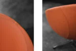 Orange Space Age swivel armchair, Scandinavia, 1960s