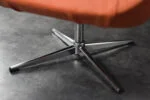 Orange Space Age swivel armchair, Scandinavia, 1960s