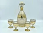 Art Deco Liqueur Set, Bohemia, Czechoslovakia, 1950s