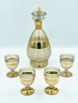 Art Deco Liqueur Set, Bohemia, Czechoslovakia, 1950s