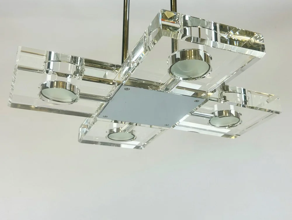 Crystal ceiling lamp, 1990s