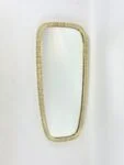 Wall mirror in metal frame, Germany, 1950s