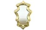 Mirror in a Polished Brass Frame, Antique, 19th Century