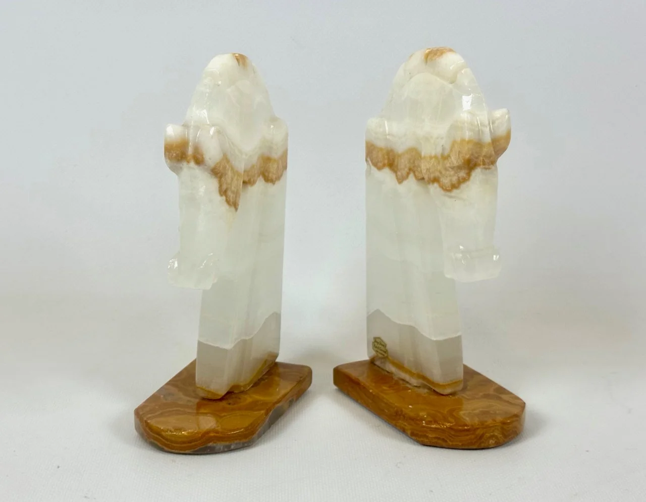Onyx bookends, Mexico, 1970s