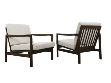 Pair of PRL B7522 armchairs, designed by Zenon Bączyk, Poland, 1960s