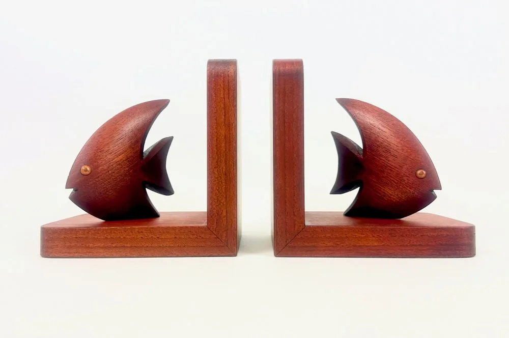 Teak bookends, Denmark, 1960s