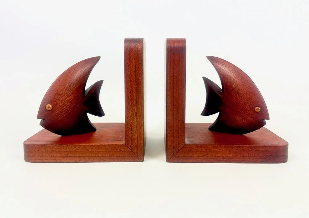 Teak bookends, Denmark, 1960s