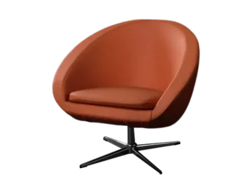 Orange Space Age swivel armchair, Scandinavia, 1960s