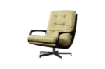 Leather swivel armchair, designed by Eugen Schmidt for Soloform, Germany, 1960s