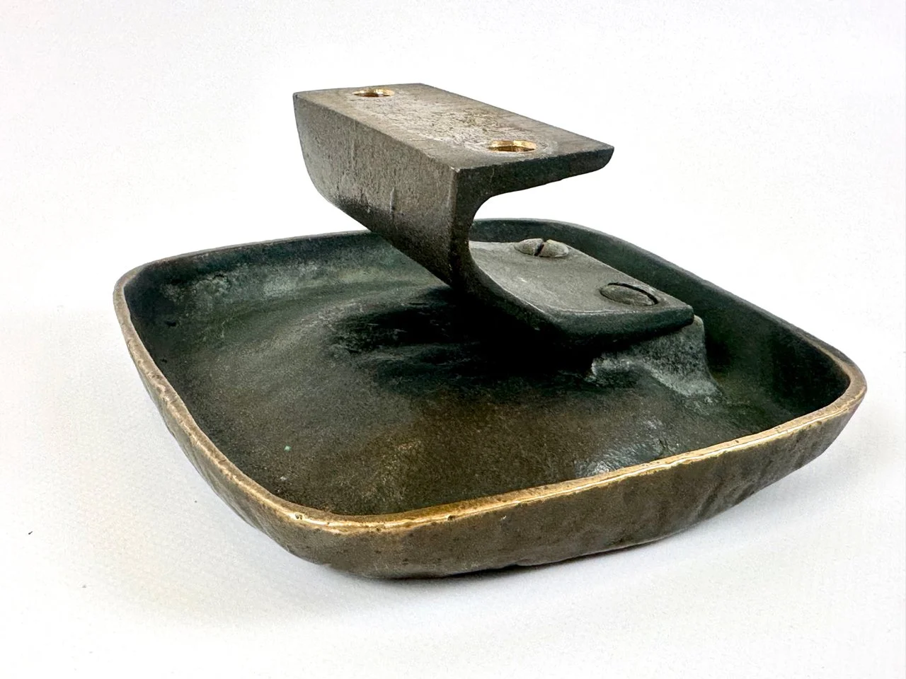 Brutalist brass door handle, Alpana, Germany, 1970s
