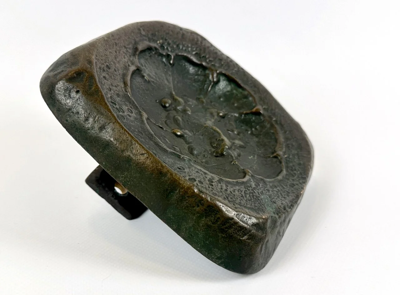Brutalist brass door handle, Alpana, Germany, 1970s