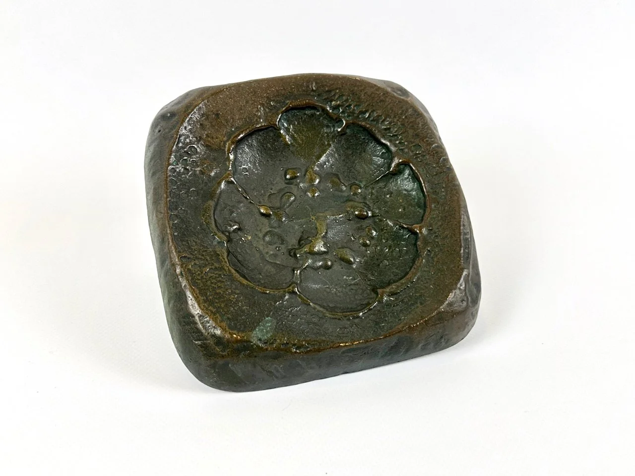 Brutalist brass door handle, Alpana, Germany, 1970s