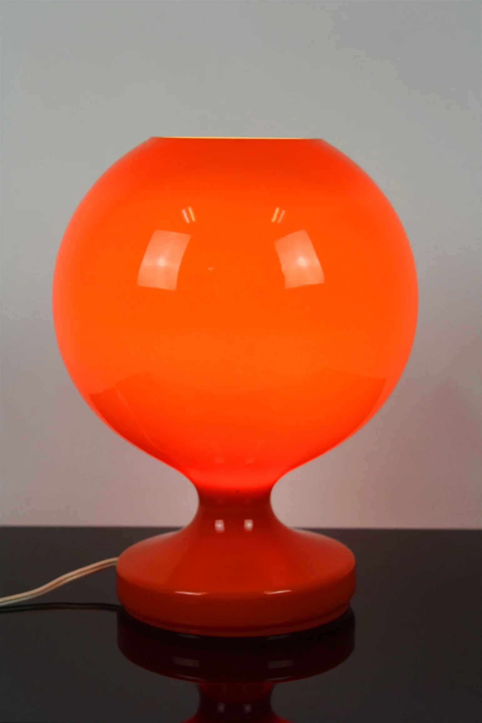 Szklana lampa stołowa, proj. Stepan Tabery, OPP Jihlava, lata 70