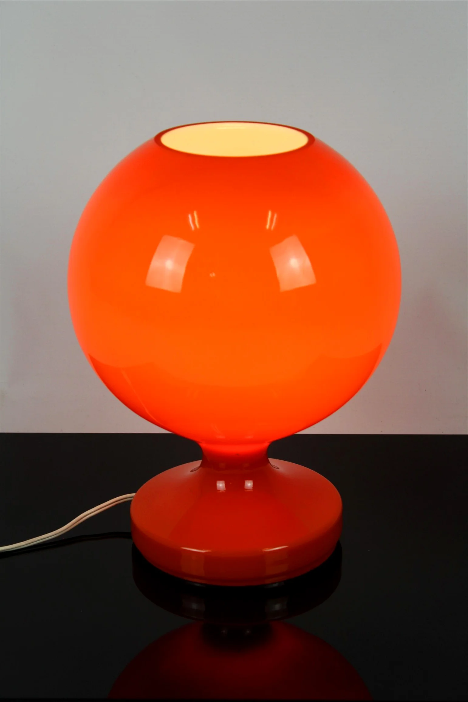 Szklana lampa stołowa, proj. Stepan Tabery, OPP Jihlava, lata 70