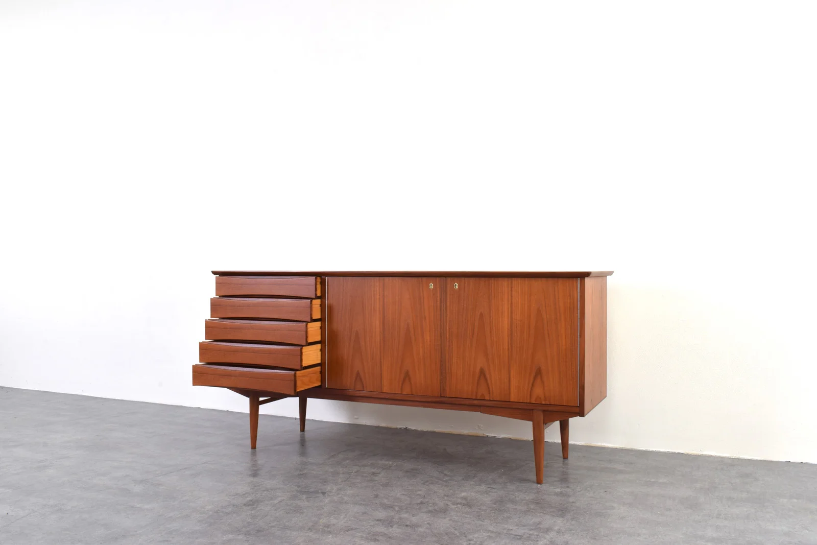 Teak sideboard designed by Frederik Kayser, Norway, 1960s