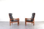 Teak lounge chairs designed by Illum Wikkelsø for Niels Eilersen, 1960s