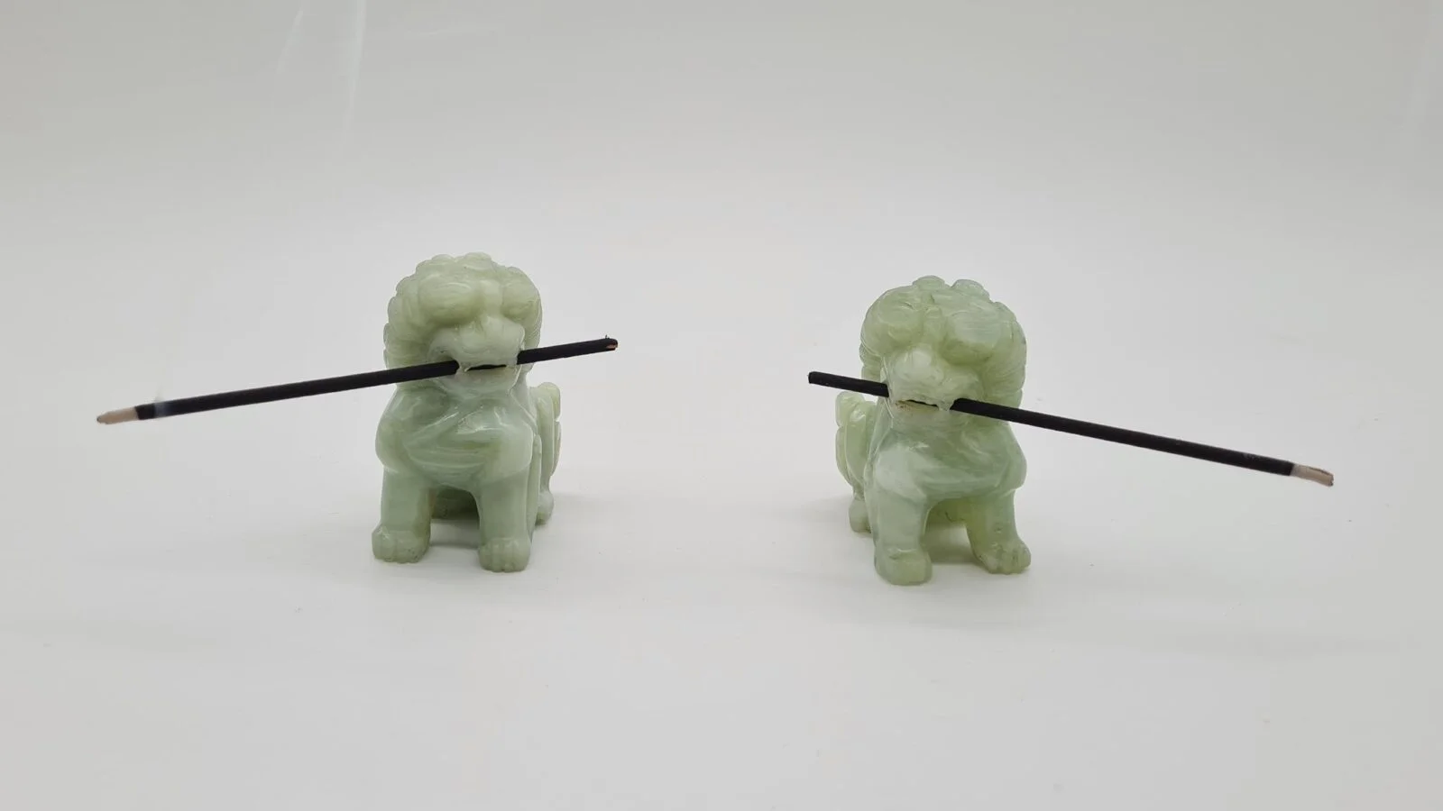 Chinese jade Foo Dog figurines, China, 19th century